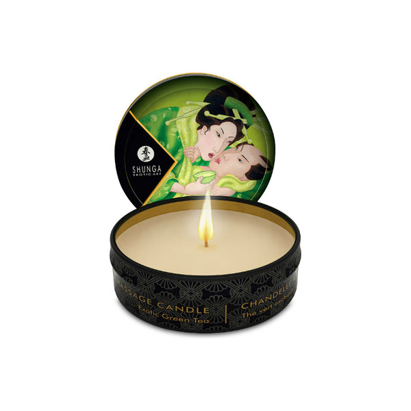 Petite bougie de massage Shunga Zenitude - Thé vert exotique