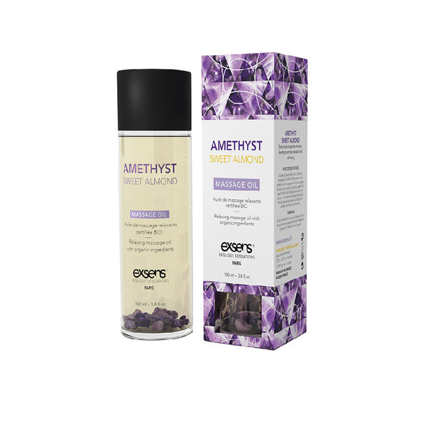 Huile de massage relaxante Amethyste et Amande Douce - Exsens 100ml