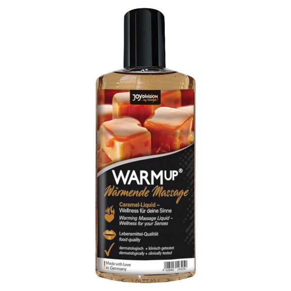 Huile de massage Chauffante Comestible au Caramel - WarmUp 150 mL